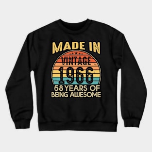 T4691966 Vintage 1966 58 Years Old Being Awesome Crewneck Sweatshirt